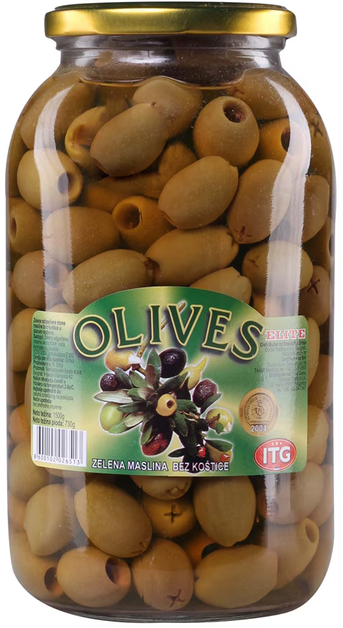 Masline zelene b.k.Elite tegla 1,5kg-slika