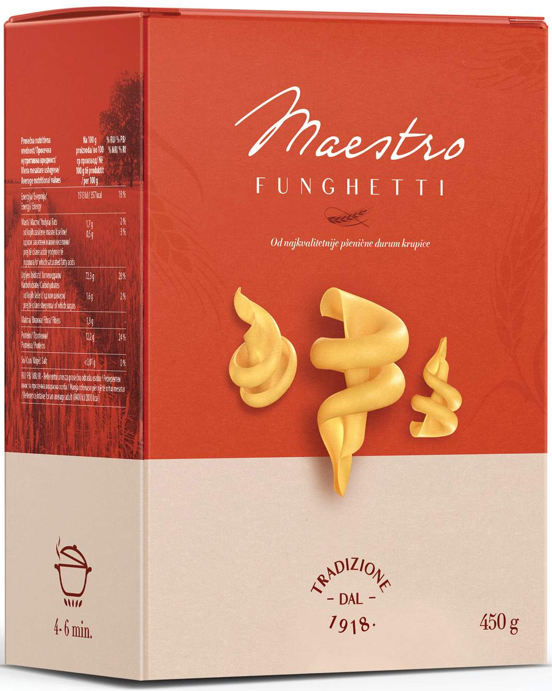 Testenina Fungetti Maestro 450g-slika