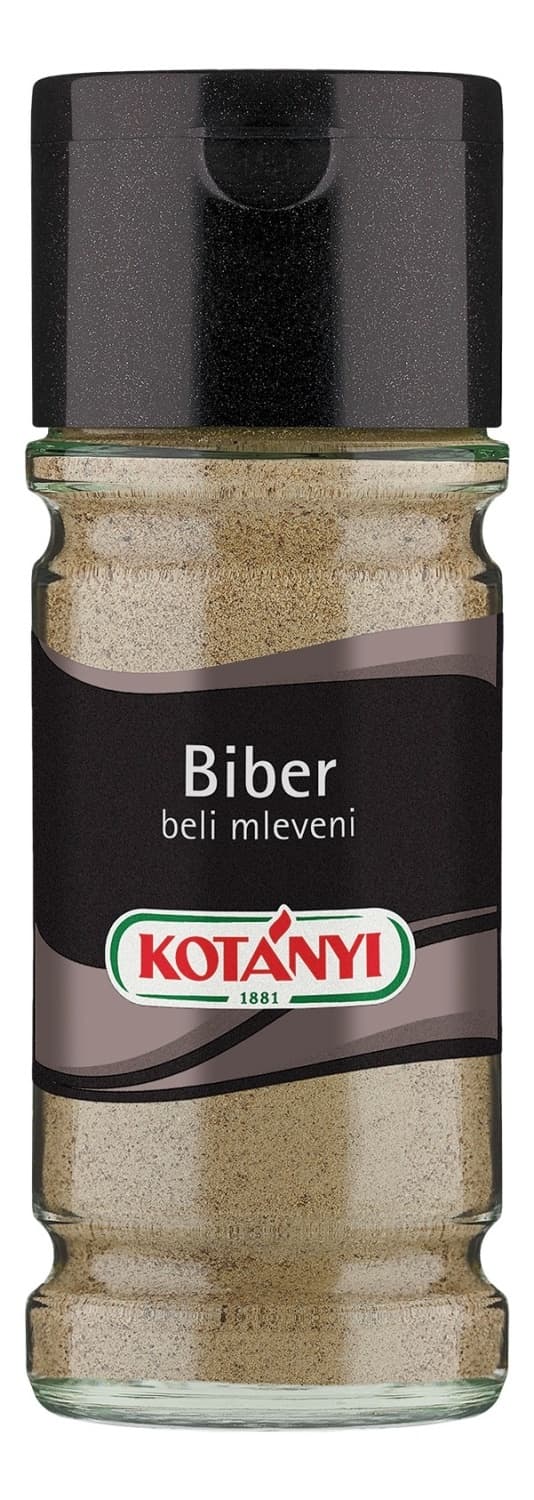 Biber beli mleveni staklo Kotanyi 54g-slika