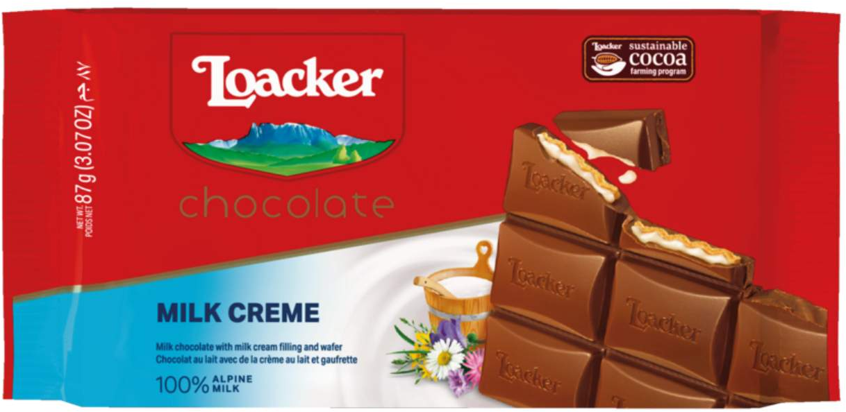 Cokolada mlecni krem Loacker 87g-slika