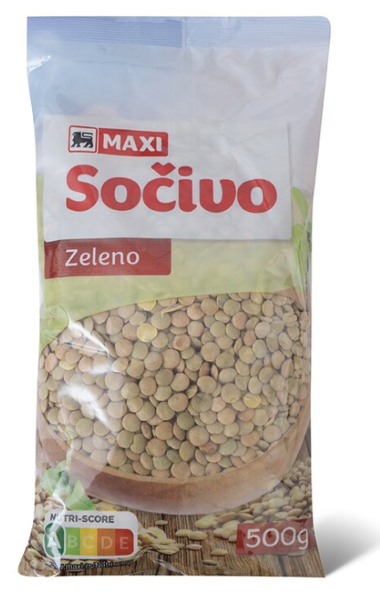 MAXI zeleno sočivo 500g-slika