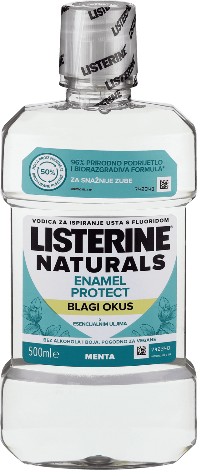 Tečnost za ispiranje usta LISTERINE Naturals enamel 500ml-slika
