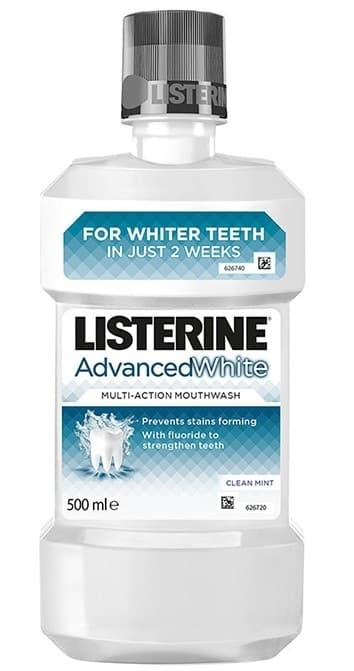 Tečnost za ispiranje usta LISTERINE advanced White 500ml-slika