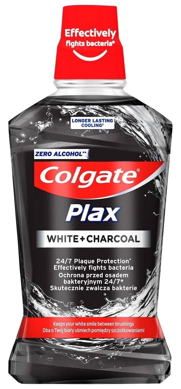 Tečnost za ispiranje usta COLGATE Plax white + charcoal 500ml-slika