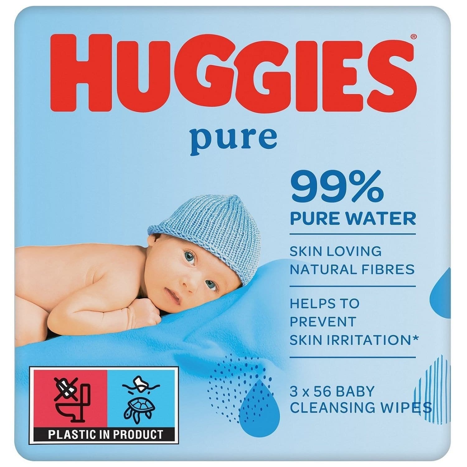 V.maramice Huggies Pure Triplo 56x3-slika