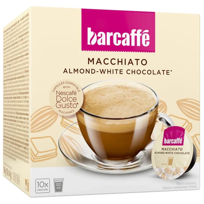Kapsule BARCAFFE Macchiato almond white chocolate 140g-slika