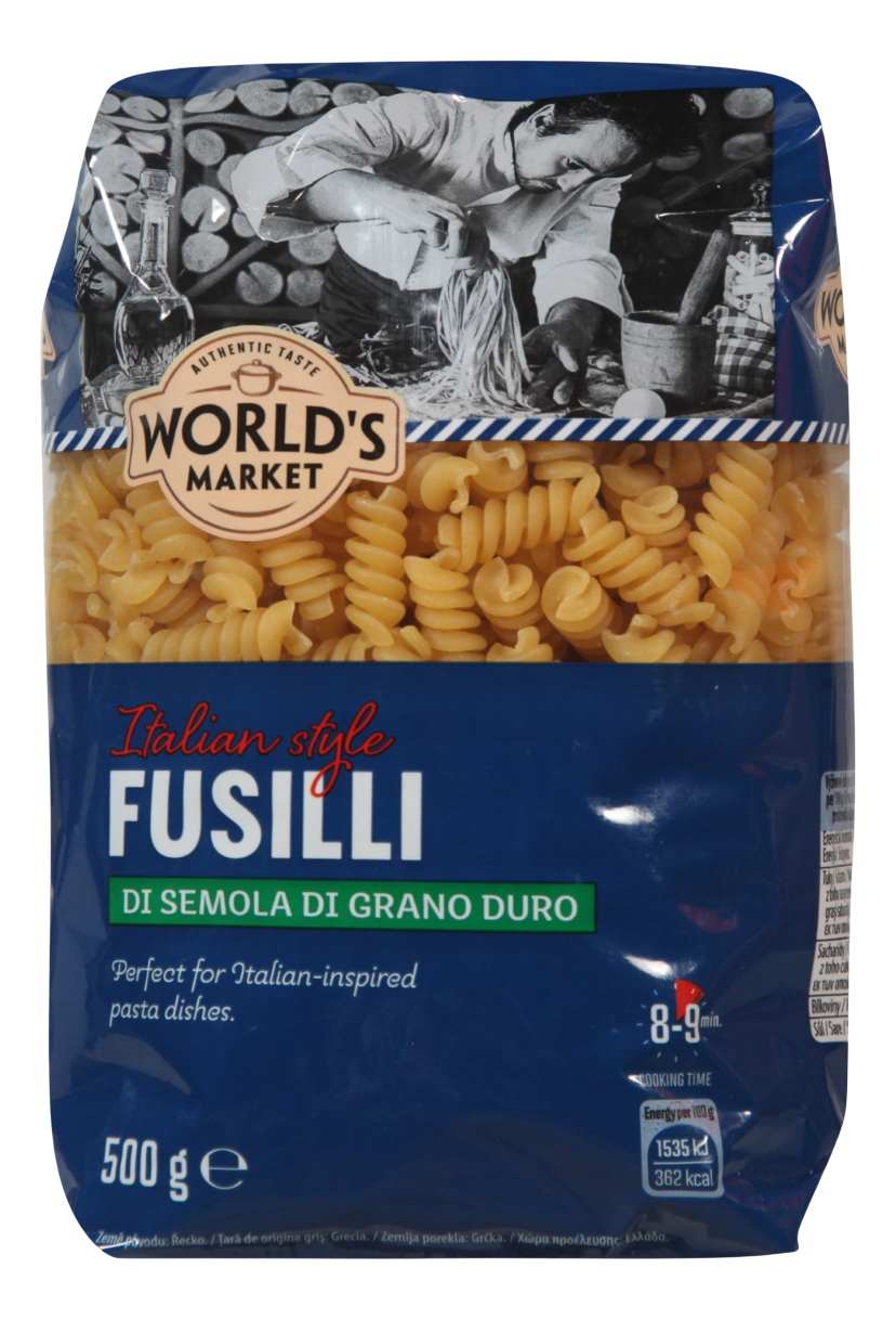 Fusili tricolore World's market 500g-slika