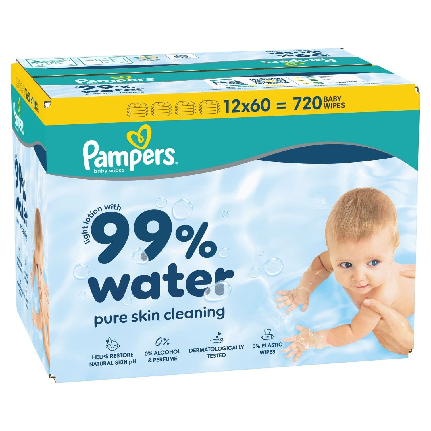Važne maramice PAMPERS 99% water 6x60kom-slika