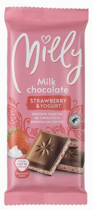 Čokolada MILLY jagoda i jogurt 100g-slika