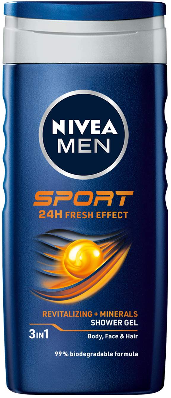 Gel/tus.i pr.kose men Sport Nivea 250ml-slika