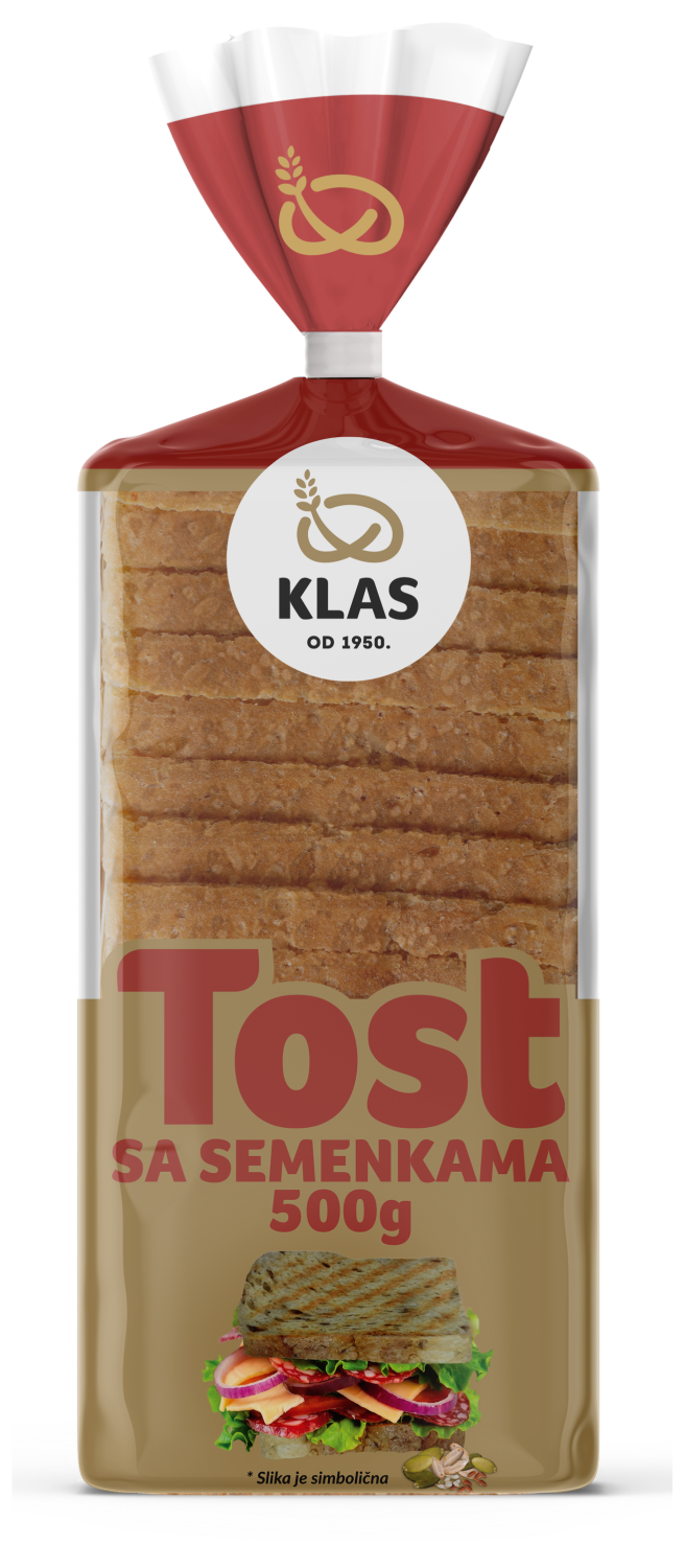 KLAS tost hleb sa semenkama 500g-slika