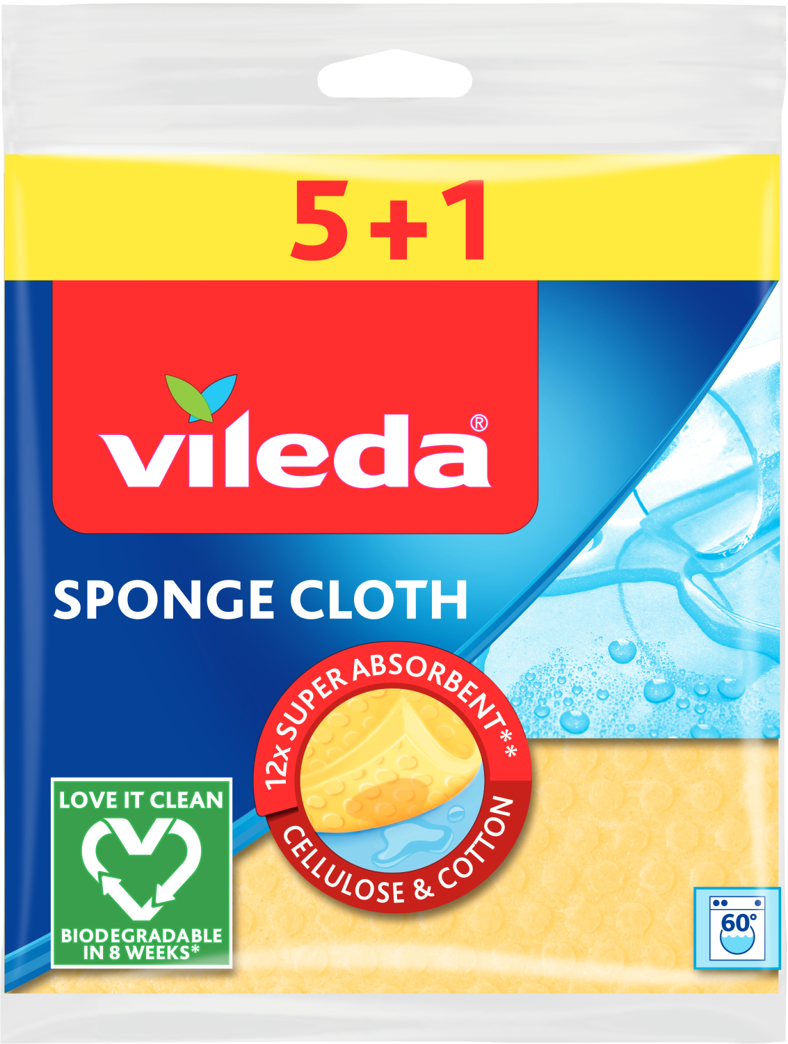 VILEDA sunđerasta krpa 5+1 gratis-slika