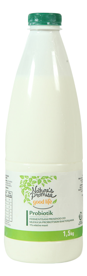 Jogurt NATURE'S PROMISE probiotik 1%mm 1,5kg-slika