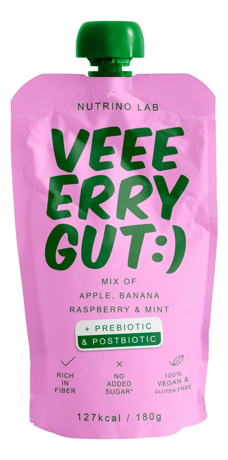 NUTRINO Lab voćni pire Verry gut jabuka banana malina 180g-slika