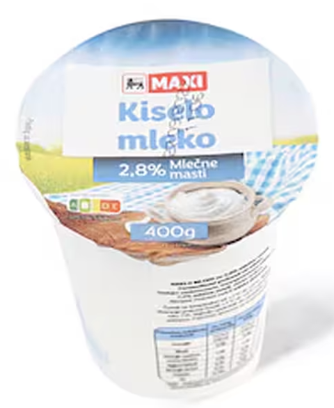 Kiselo mleko 2.8% mm Maxi 400g-slika