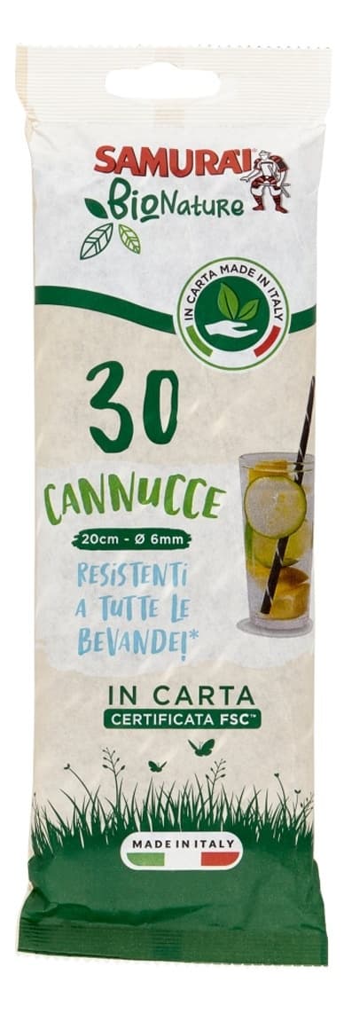 Papirne slamčice Bio nature SAMURAI 30kom-slika