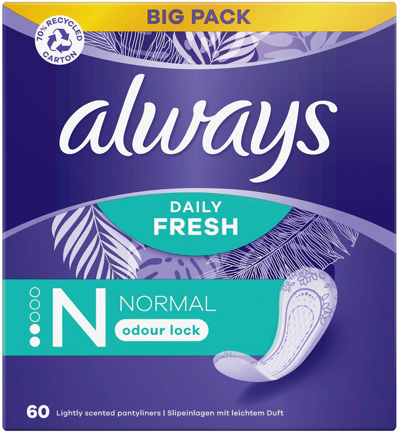 Liners Normal 60 pcs Always-slika