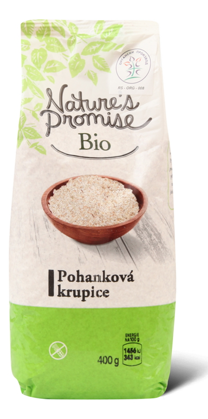 Griz NATURE'S PROMISE heljdin organski 400g-slika