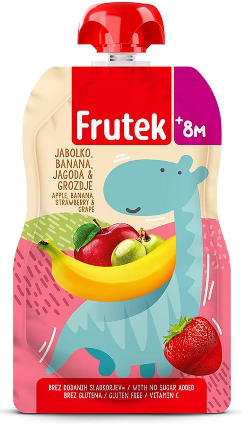 FRUTEK pouch jabuka banana i grozđe 100g-slika