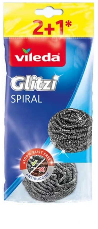 Žica za ribanje posuđa Glitzi 2+1 Vileda-slika