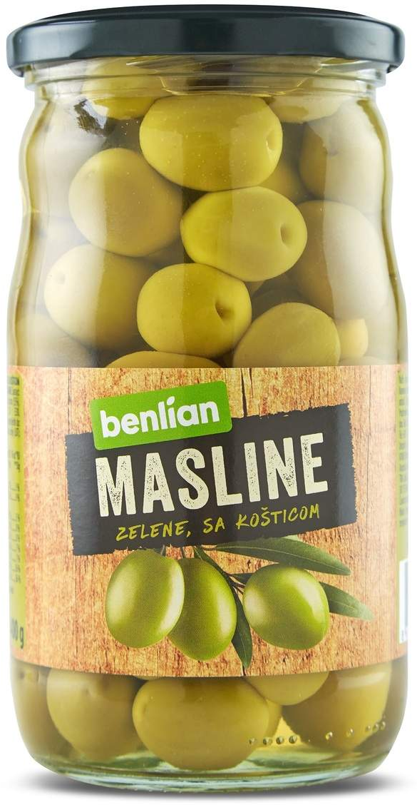 Masline zelene sa kosticom Benlian 700g-slika