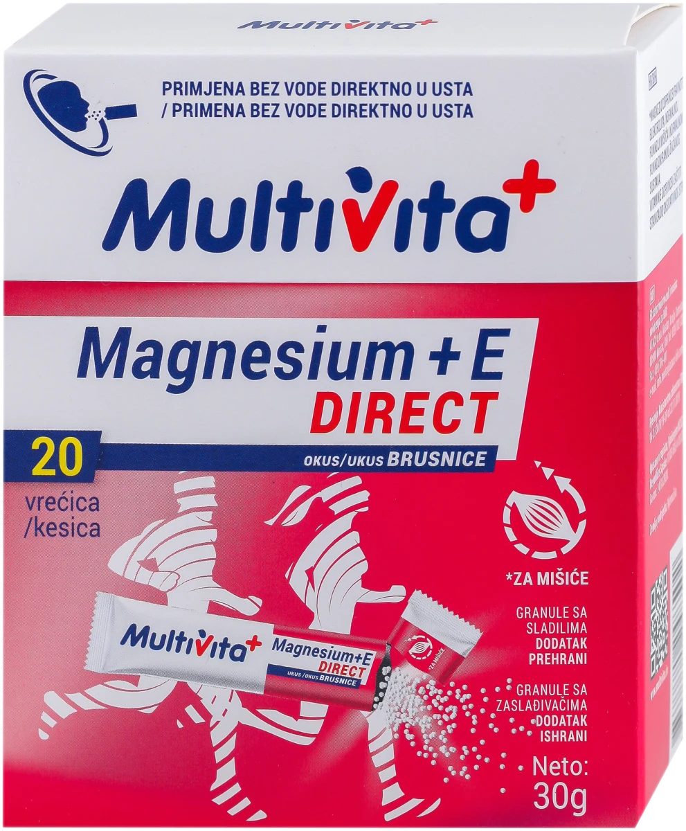 MULTIVITA MAGNEZIUM + E DIRECT 20 KESICA-slika