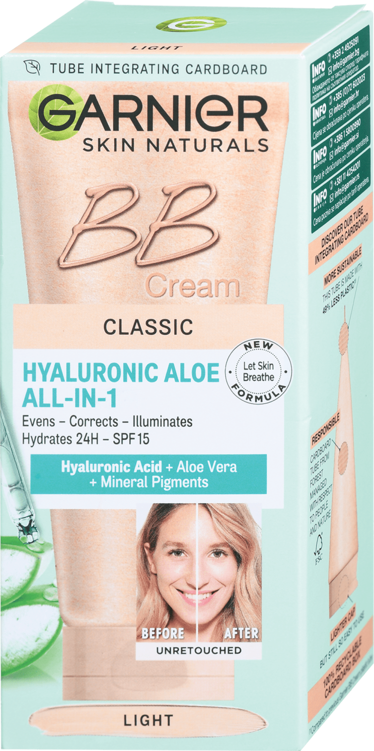 KREMA GARNIER BB 50ML CLASSIC LIGHT HYALURONIC ALOE-slika