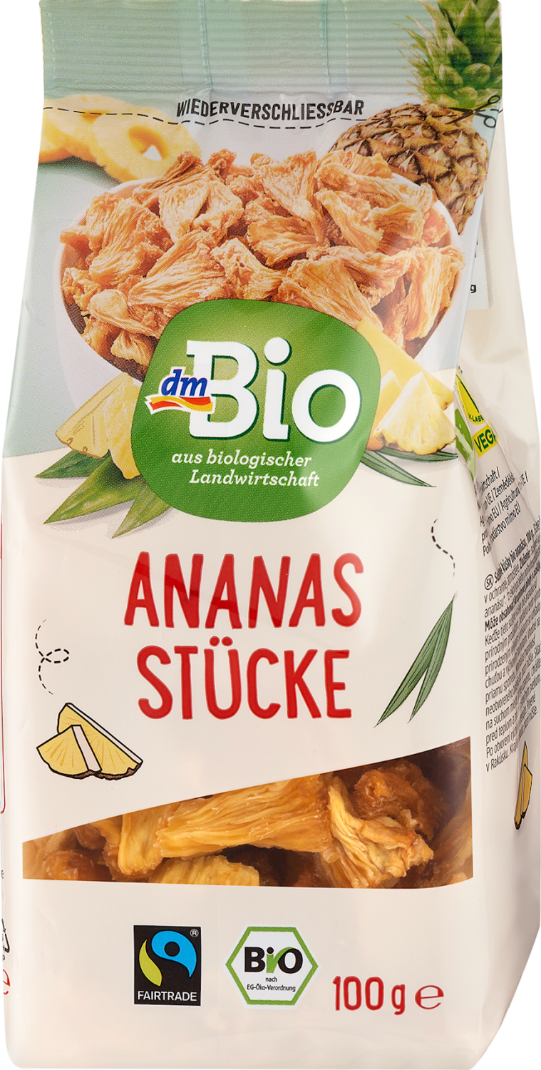 Suvi ananas DM BIO komadići 100g-slika