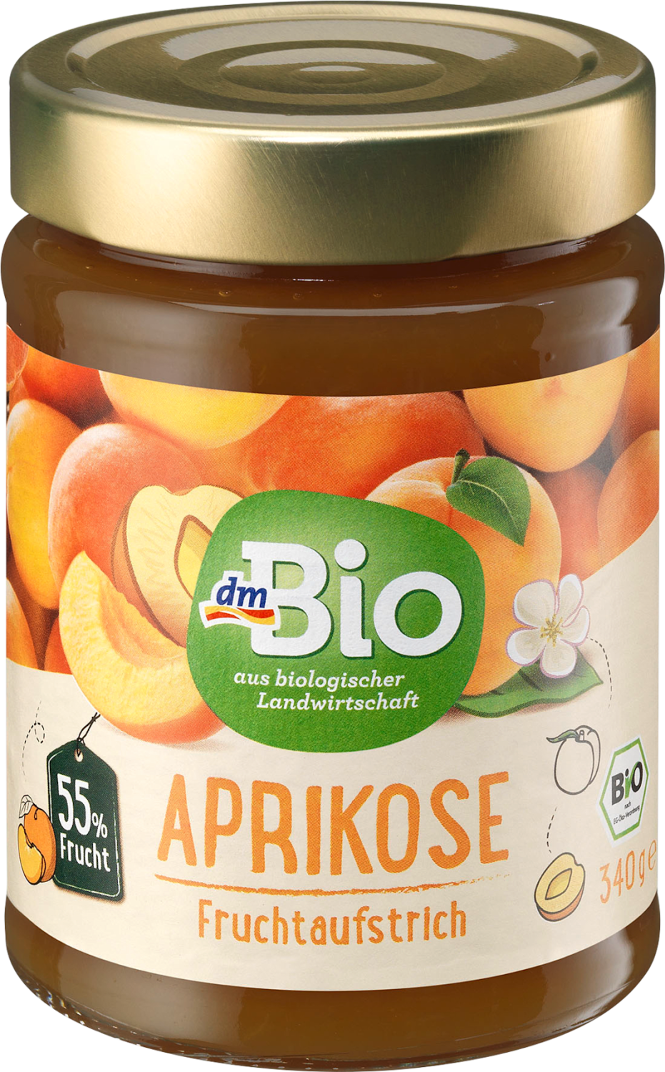 Voćni namaz DM BIO kajsija 340g-slika