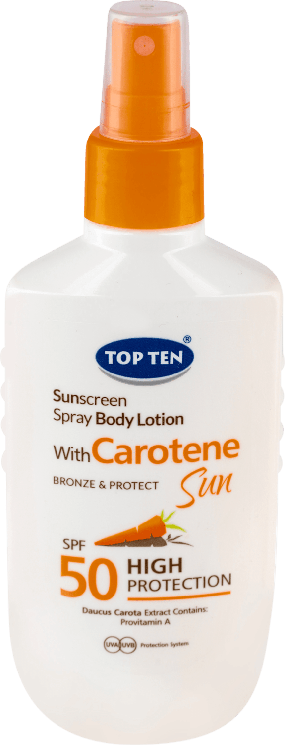 Sprej za sunčanje TOP TEN Carotene bronze&protect SPF50 150ml-slika