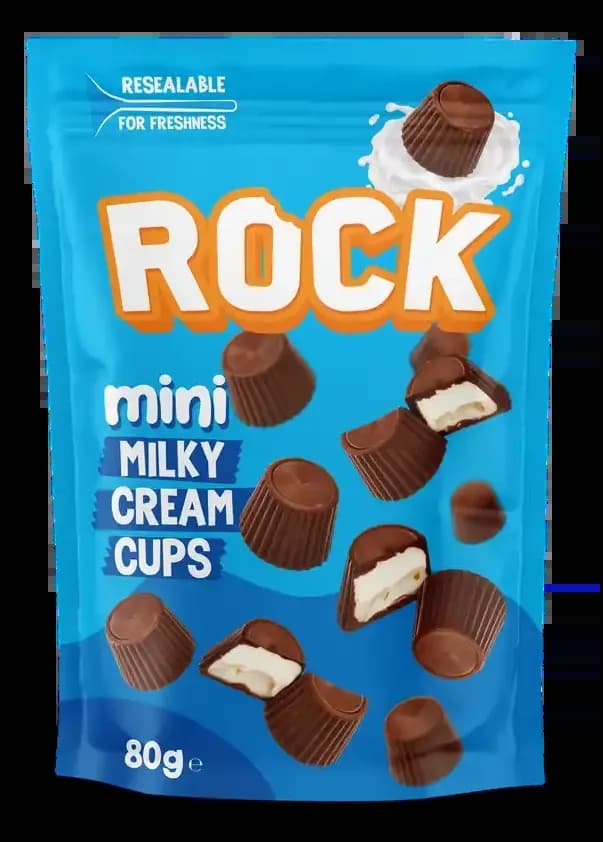 Biskvit ROCK Cups mini milky 80g-slika