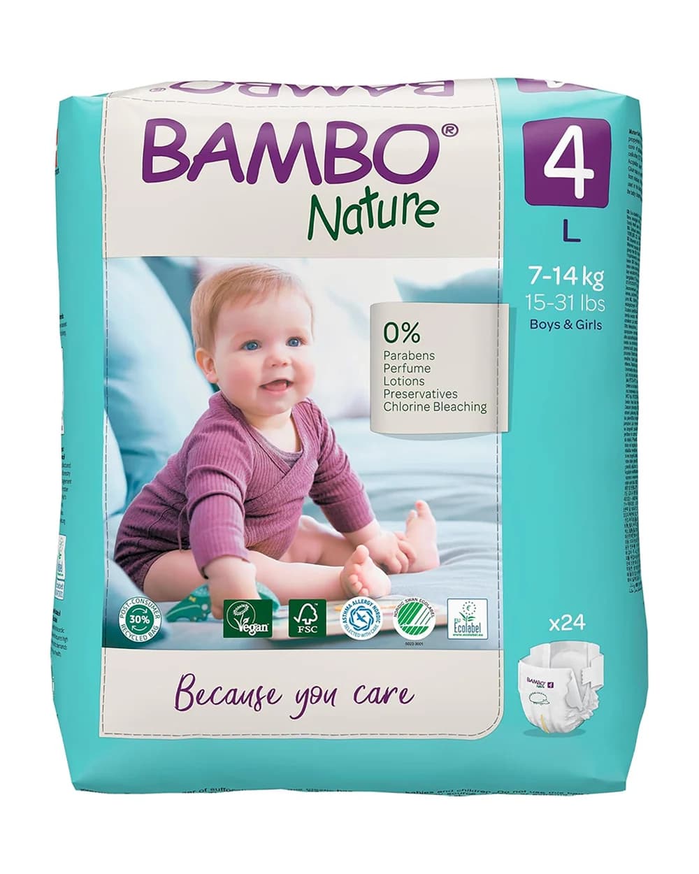 BAMBO PELENE NATURE ECO-FRIENDLY 4, 7-14KG, 24KOM-slika