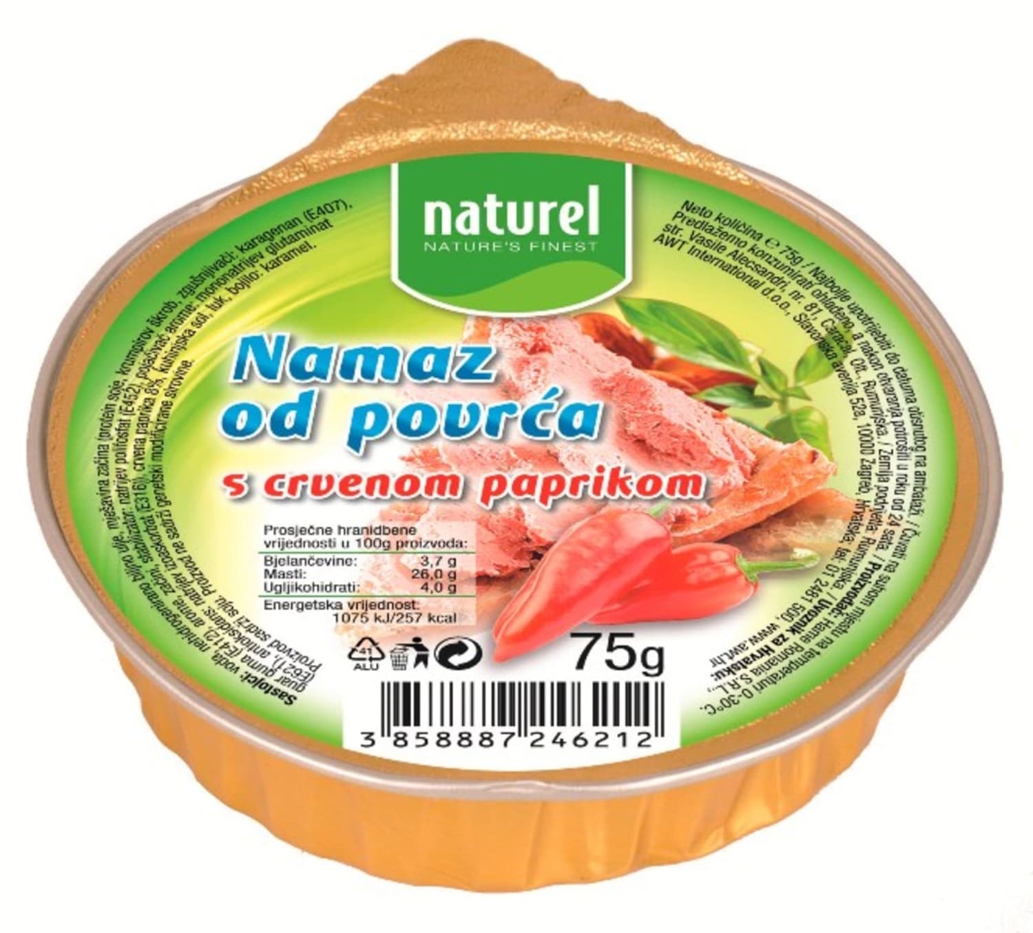 PASTETA OD POVRCA SA PAPRIKOM NATUREL 75G (14)-slika