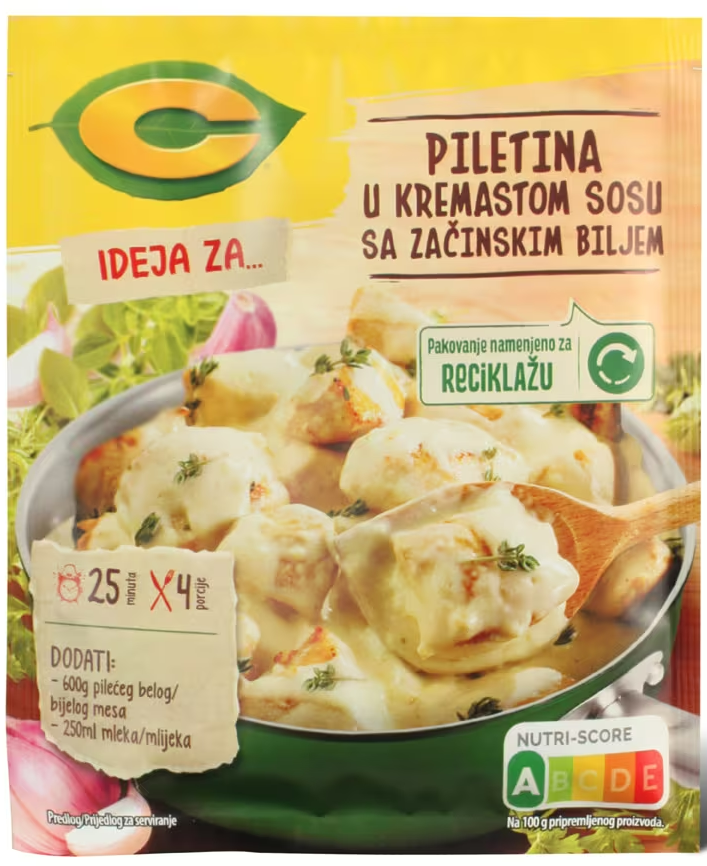 C IDEJA - PILETINA U SOSU SA ZAČINSKIM BILJEM 35G-slika