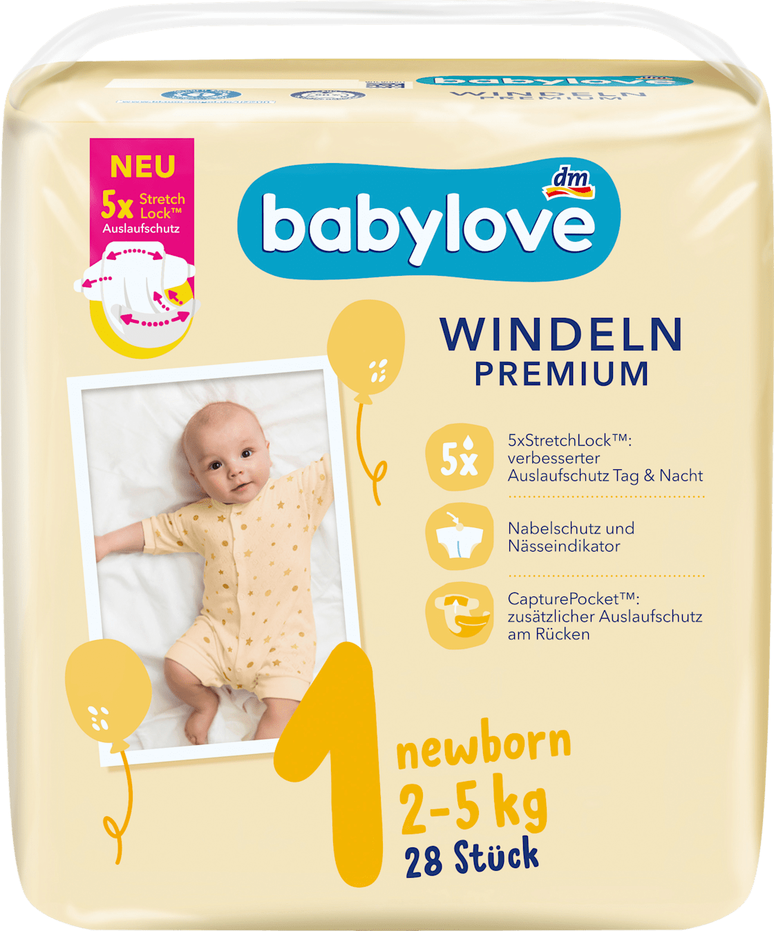 BABYLOVE pelene premium 1 newborn 28kom-slika