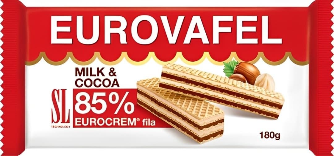 Napolitanke SWISSLION Eurovafel 85% Eurokrem fila 180g-slika