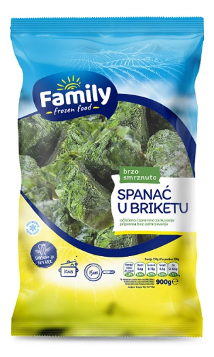FAMILY spanać u briketima 900g-slika