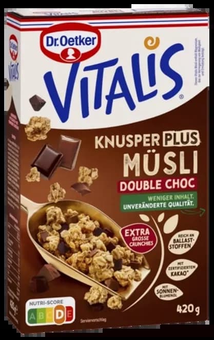 DR. OETKER Vitalis knusper musli double choc 420g-slika