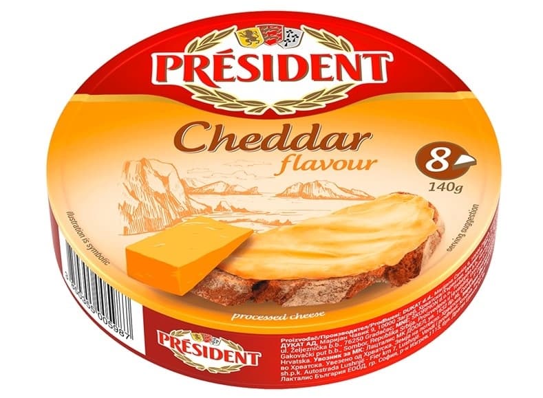 SIR TOPLJENI CHEDDAR 140G PRESIDENT-slika