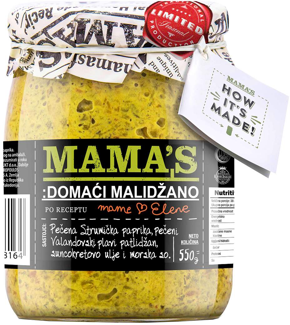 Ajvar MAMA’S malidžano zelena paprika 550g-slika