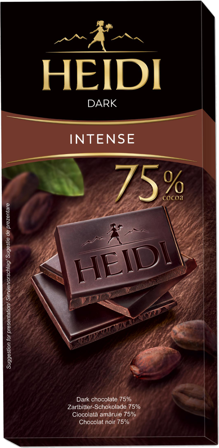 Crna čokolada HEIDI intense 75% 80g-slika