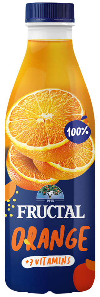 Voćni sok FRUCTAL pomorandža 100% 750ml-slika