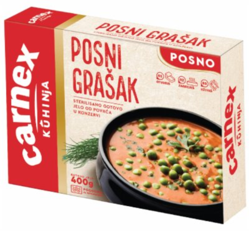 G J GRAŠAK POSNI 400G CARNEX-slika