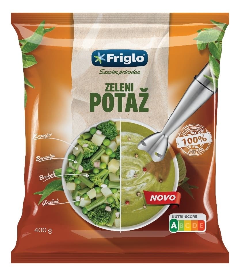 Smrznuti zeleni potaz Friglo 400g-slika