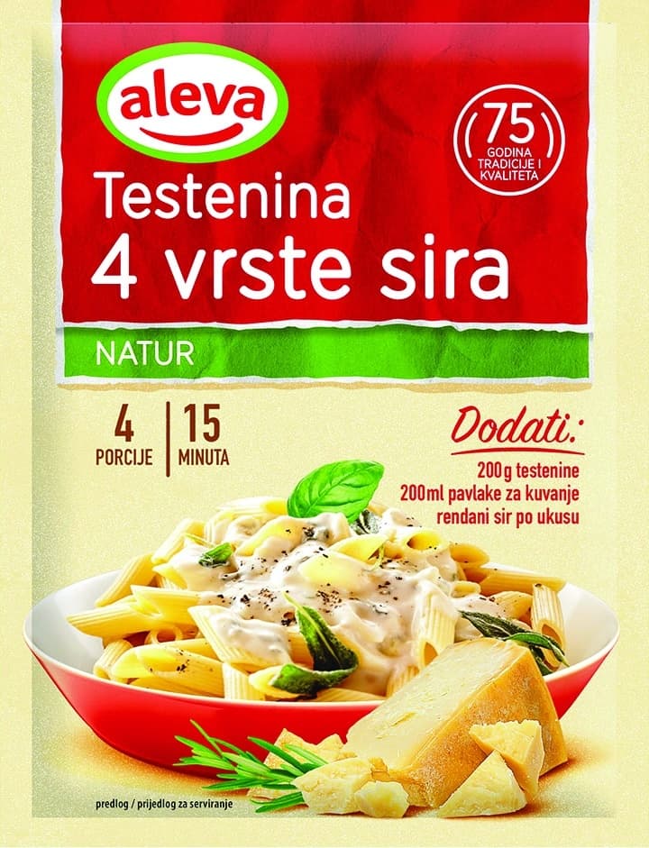 TESTENINA SA 4 VRSTE SIRA 36G ALEVA-slika