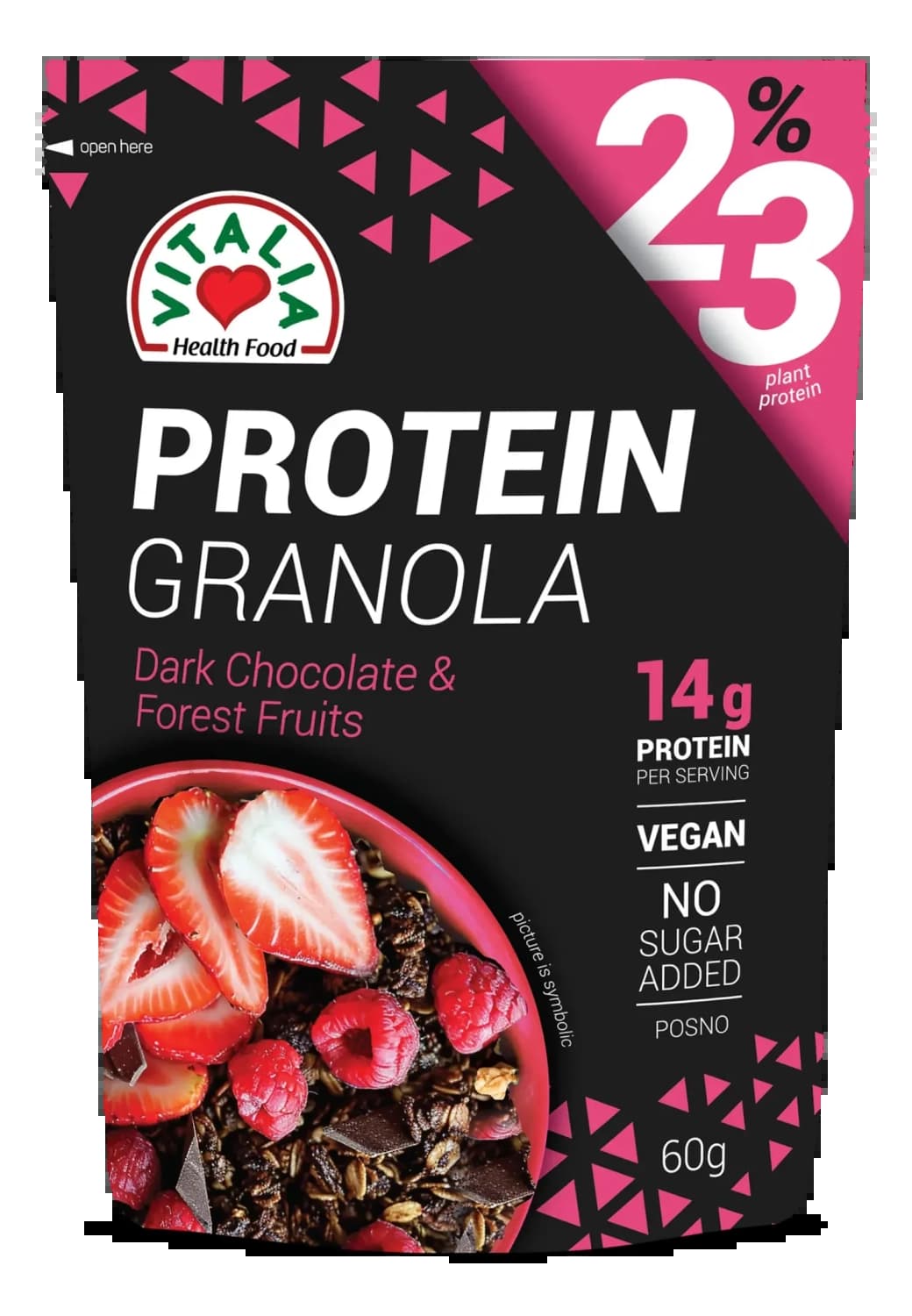 Granola prot.cr.cok.crv.voce Vitalia 60g-slika
