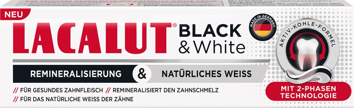 Pasta za zube LACALUT Black & white 75ml-slika