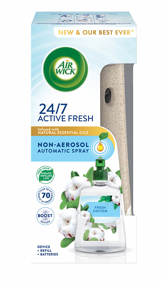 AIR WICK osveživač active fresh pamuk 228ml-slika