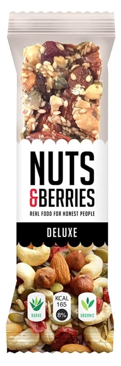 BAR ORGANSKI DELUXE 40G NUTS & BERRIES-slika