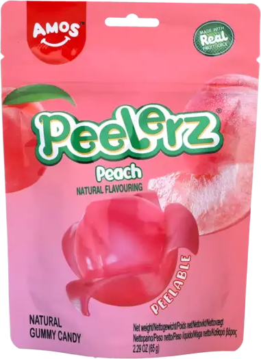 Gumene bombone AMOS Peelerz breskva 65g-slika